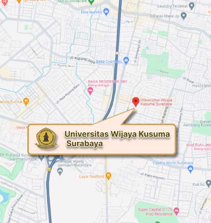 Peta & Lokasi Kampus Universitas Wijaya Kusuma Surabaya Nomor